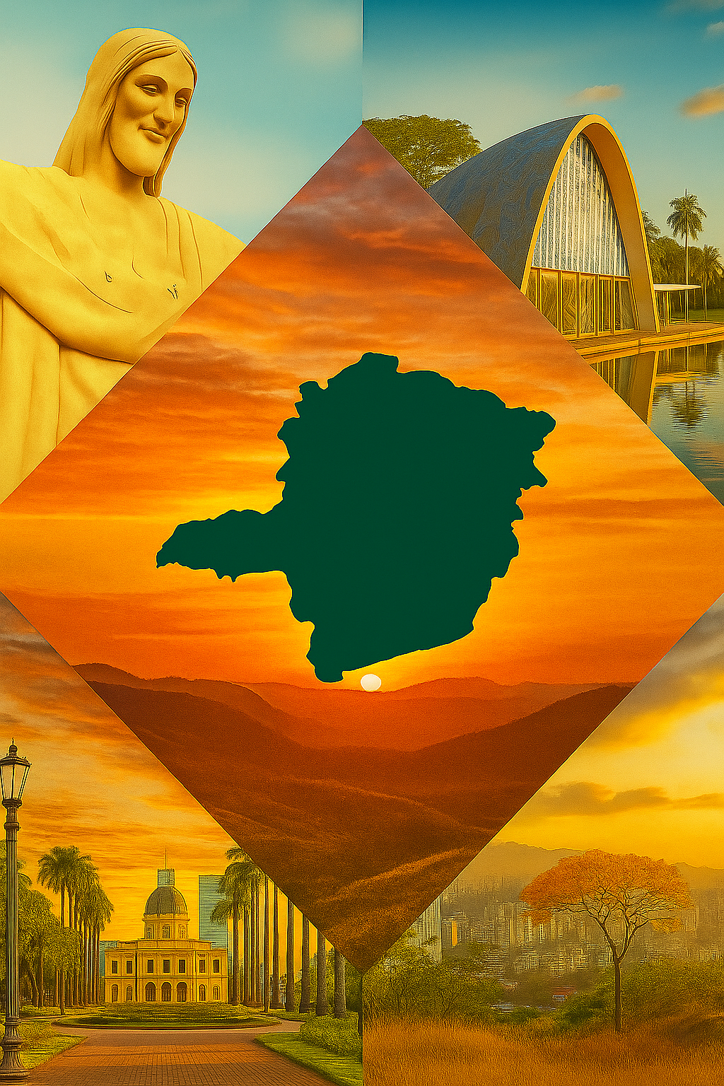 Mapa de atendimento em Minas Gerais